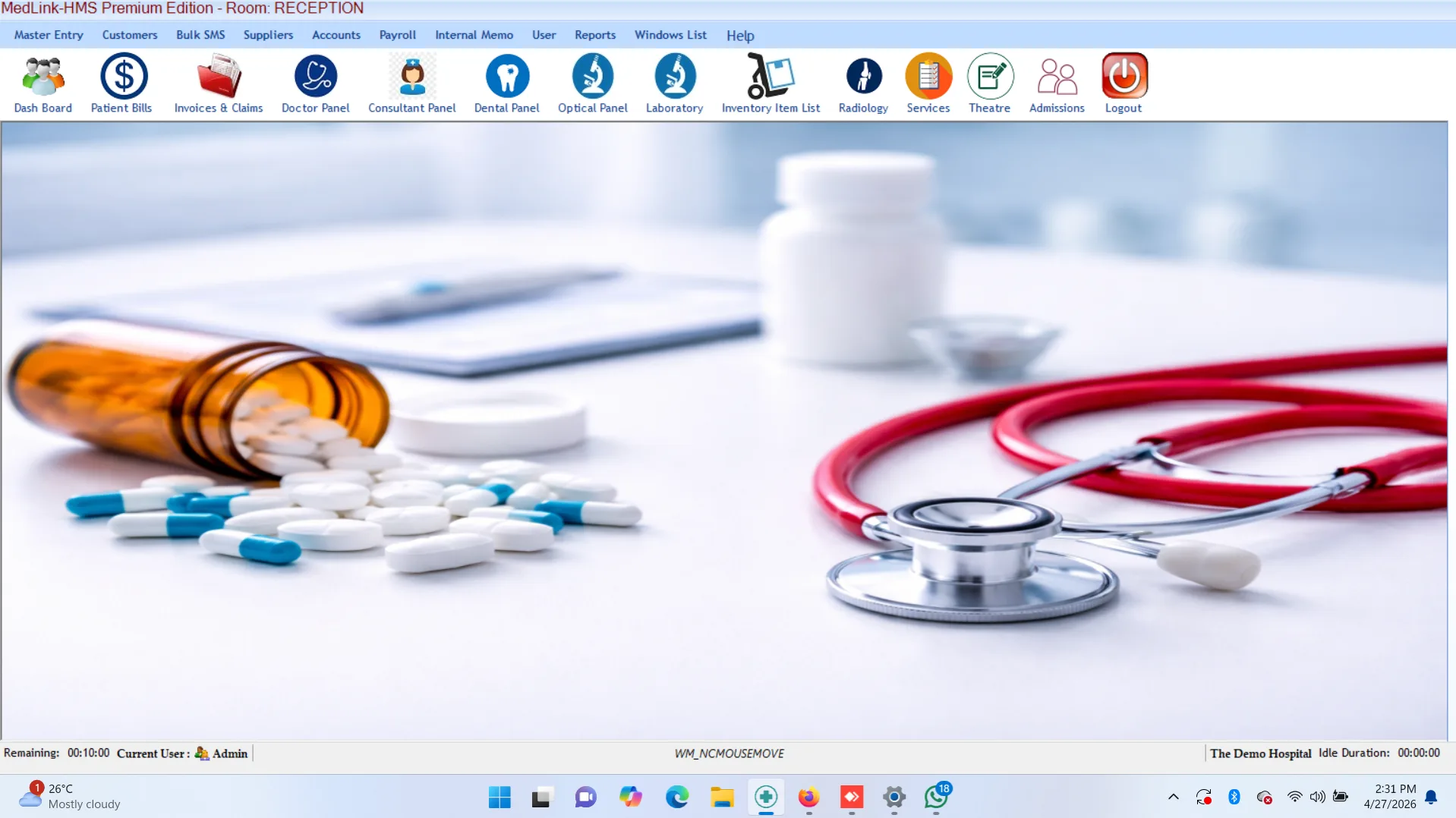 MedLink HMS healthcare management system